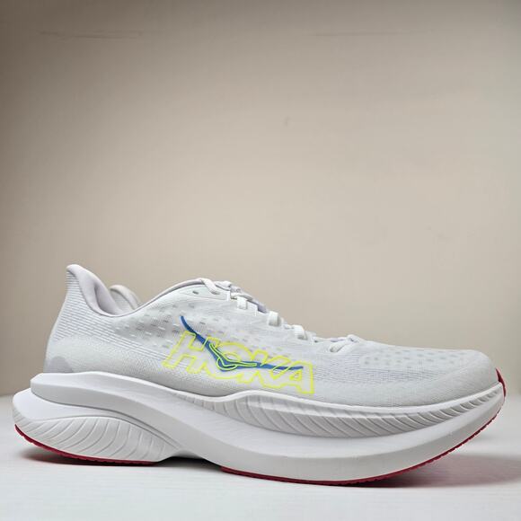 Hoka Mach 6 Running Shoes Mens Size 13D White Nimbus Cloud Sneakers 1147790-WNCL